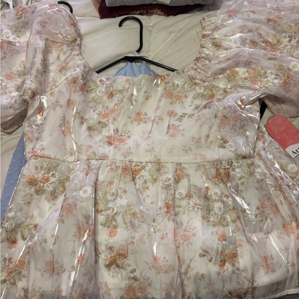 ARULA Floral Puff Sleeve Woman’s Blouse